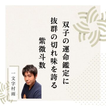 村雨》双子の運命鑑定に抜群の切れ味を誇る紫微斗数 | 鎌倉でよく当たる占い館｜ほしよみ堂